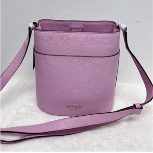 KATE SPADE LEILA SMALL LILAC BUCKET SHOULDER BAG...